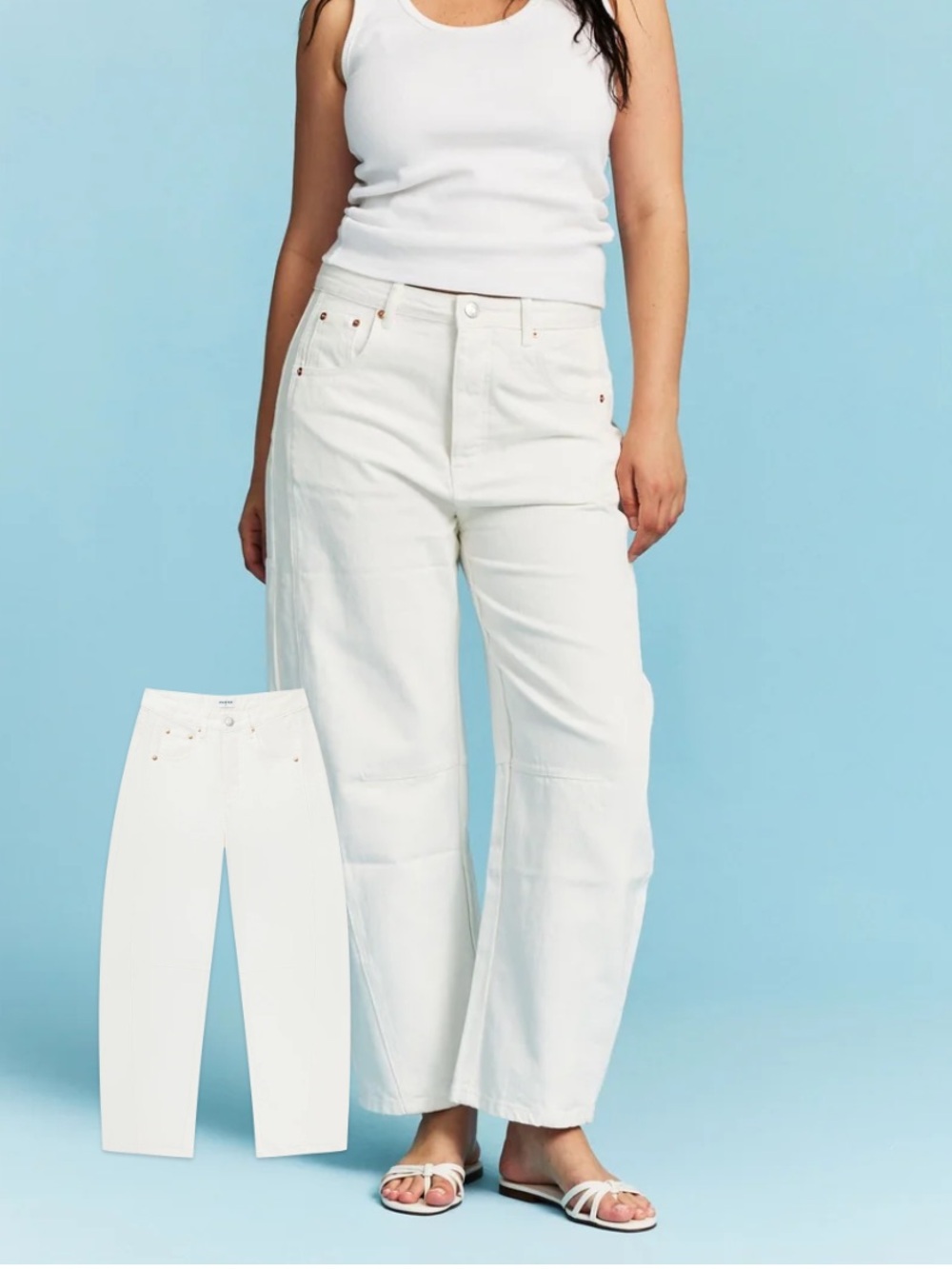 High-Rise Barrel leg  Jeans Parke